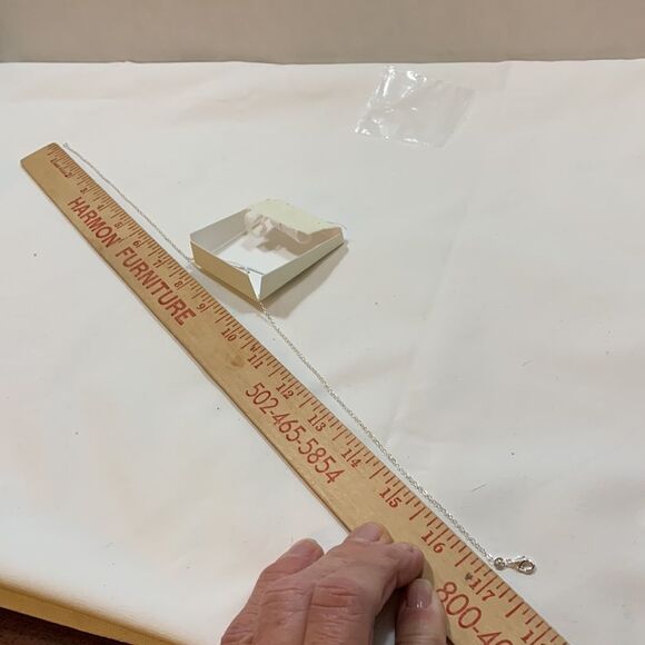 Sterling silver Cross pendant with silver plated brass chain. New with tags - Picture 3 of 6